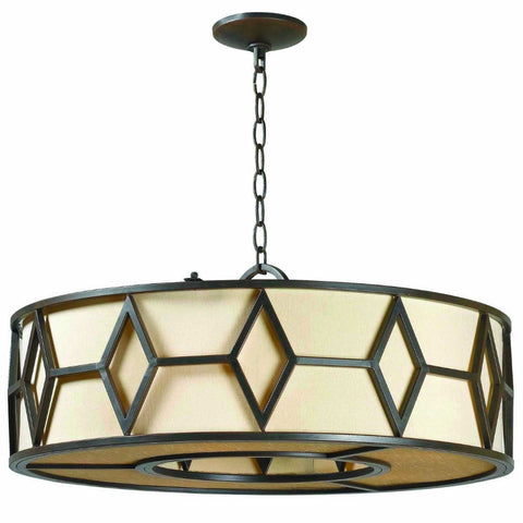 World Imports 3505-42 Decatur Collection 5 Light Pendat, Rust